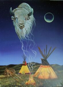 Earl McKay, painter, painting, Indigenous Artist, First Nations, Indigenous Arts Collective of Canada, Pass The Feather