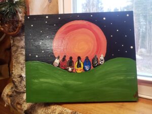Wendy Alexander, painter, painting, Indigenous Artist, First Nations, Indigenous Arts Collective of Canada, Pass The Feather