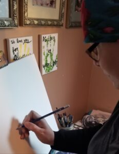 Madeline Belanger, Painting, drawing, Indigenous Artist, First Nations, Indigenous Arts Collective of Canada, Pass The Feather