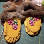 Joanne Charette, Fibre art, Embroidery, kitchenware, Indigenous Artist, First Nations, Indigenous Arts Collective of Canada, Pass The Feather