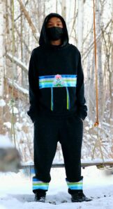 Leia Jody, Fashion Designer, Apparel & Clothing, Menswear, sewing, Indigenous Artist, First Nations, Indigenous Arts Collective of Canada, Pass The Feather