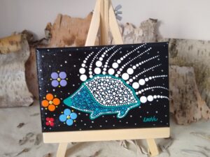 Elise Campeau, Louve Art, crafts, craft maker, jewelry maker, jewelry, painting, painter, visual arts, Indigenous Artist, First Nations, Indigenous Arts Collective of Canada, Pass The Feather