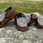 12E7FC80-89AE-415D-A6E2-C8E90A6FADB6 Karennotakies Barnes, Beadwork, moccasins, leatherwork, jewelry, Indigenous Artist, First Nations, Indigenous Arts Collective of Canada, Pass The Feather