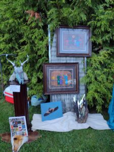 Crystal Drakeford, Indigenous Art, Assorted paintings, Animal Pelts, and Crafted Items