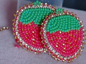 Marianna Mishibinijima Beaded Strawberry Earrings