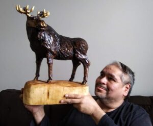 Nish-Nabie-Profile-Carved-Moose-Statue