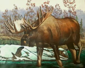 Earl McKay Realistic Moose Painting