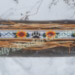 Kelly Back Fire Loom Creations -Beaded Loom Belt in Snow