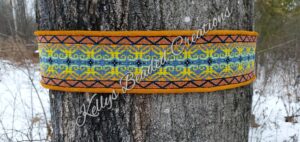 Kelly Back Fire Loom Creations -Beaded Loom Belt on Tree