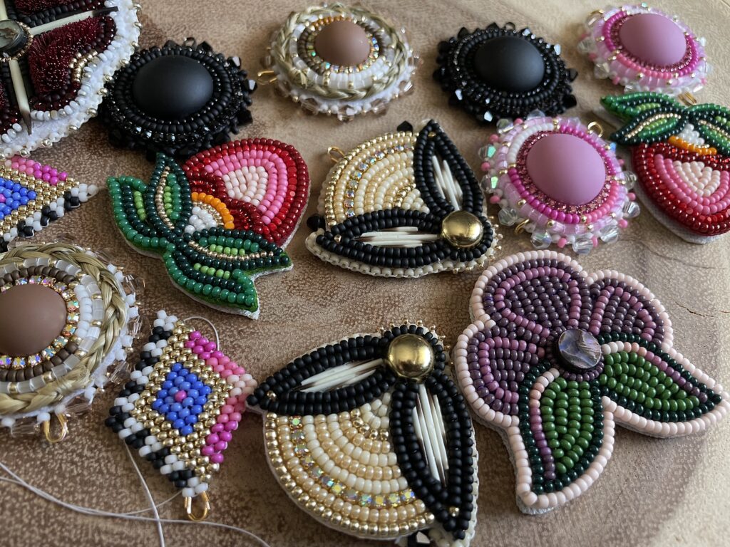 Desiree Earrings (wooden beads)