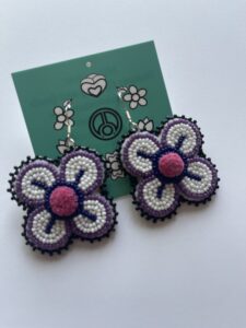 Paula Naponse- Beaded Flower Earrings
