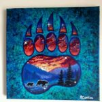 Stephanie Caribou Bear within Bear Paw Painting 2