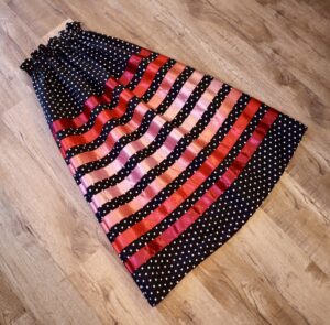 Cheyenne Meguinis Guja Goods- Red and Black Polka Dot Ribbon Skirt