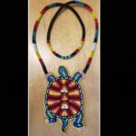 Cathie Jamieson- Beaded Turtle Medallion/Necklace